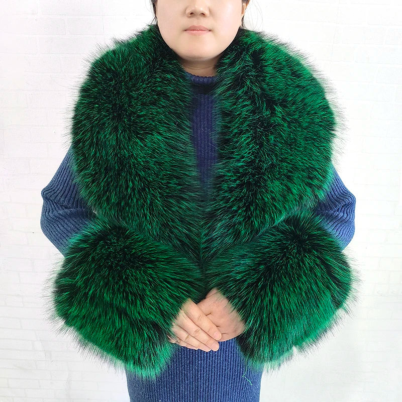 Winter Faux Fur Collar and Cuffs Set, Shawl and Accessories