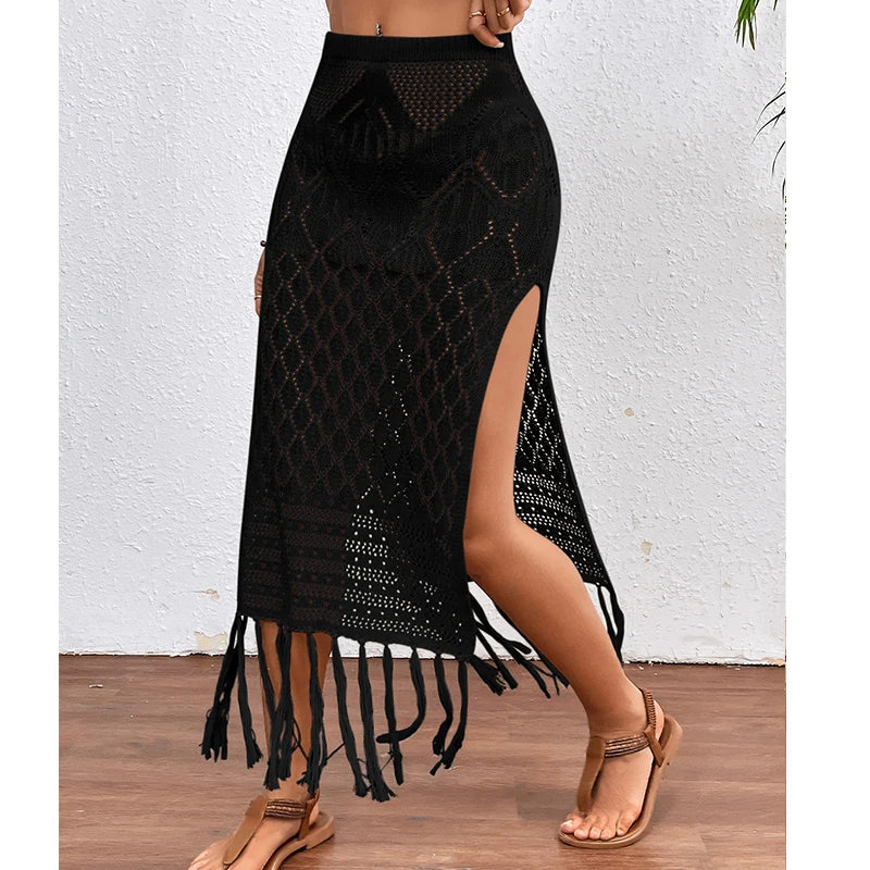 Women's Knitted Texture Sarong Skirt