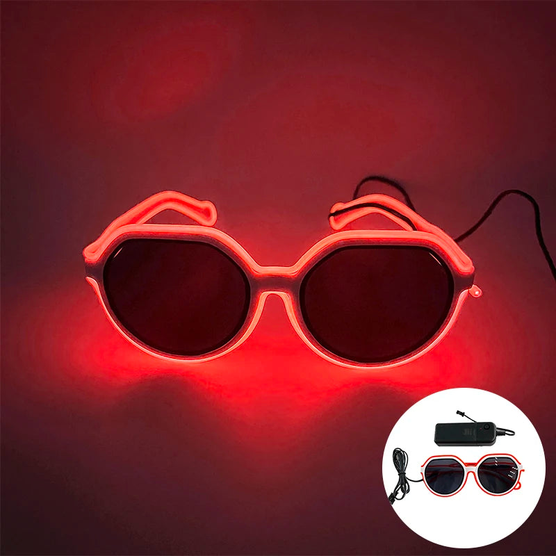 Glowing Party Glasses, Festival Sunglasses, Lighting Glow Glasses