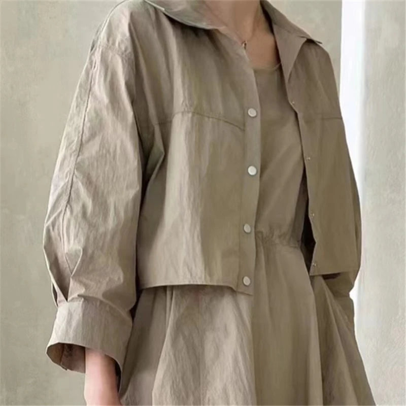 Two-Piece Women's Sleeveless Dress and Matching Jacket Suit