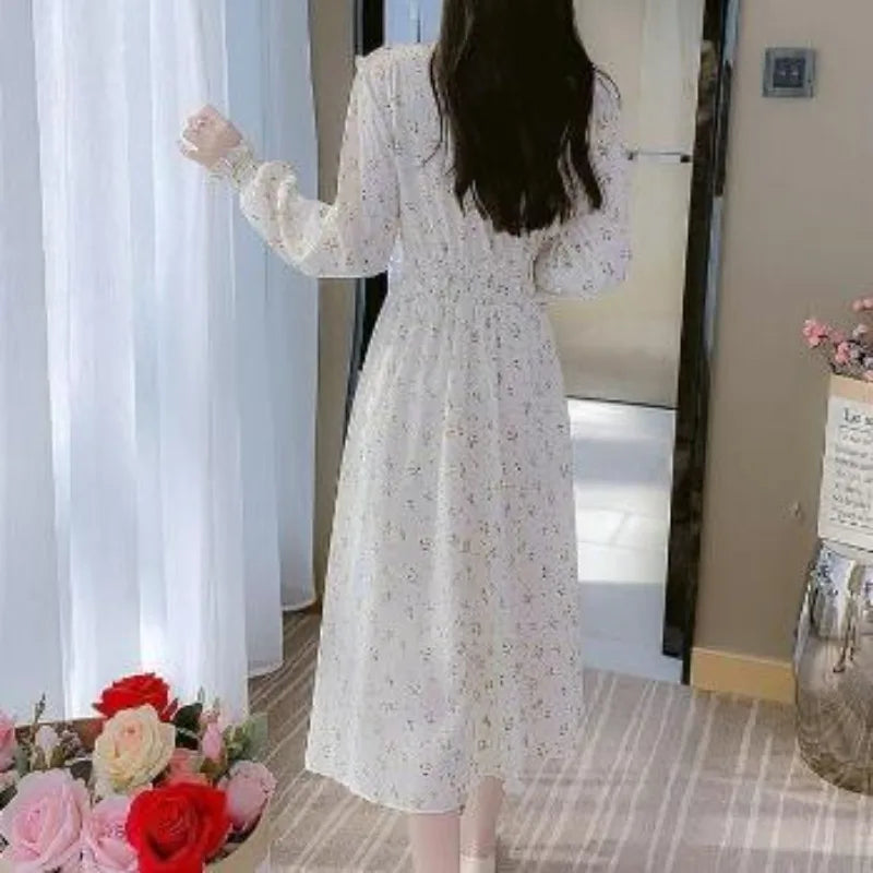 Vireous Floral Midi Dress, Vintage Design