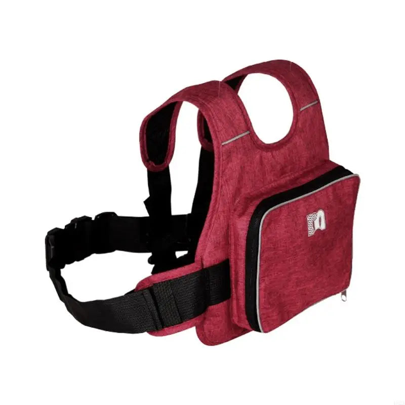 Universal Children's Motorcycle Safety Belt, Waist and Shoulder Belt with Storage Pocket