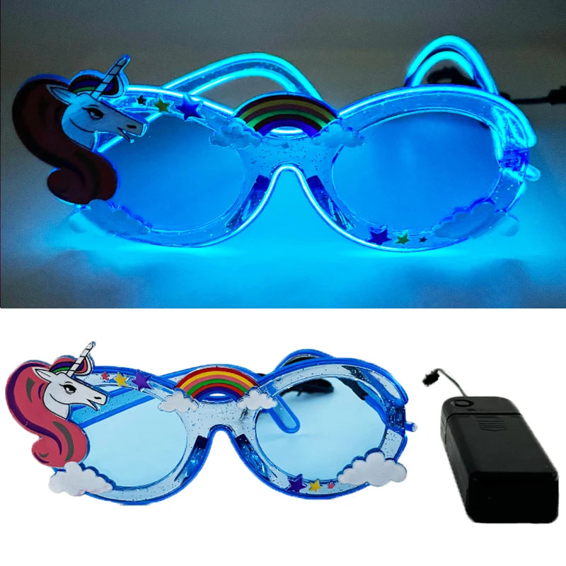 Glowing Party Glasses, Festival Sunglasses, Lighting Glow Glasses