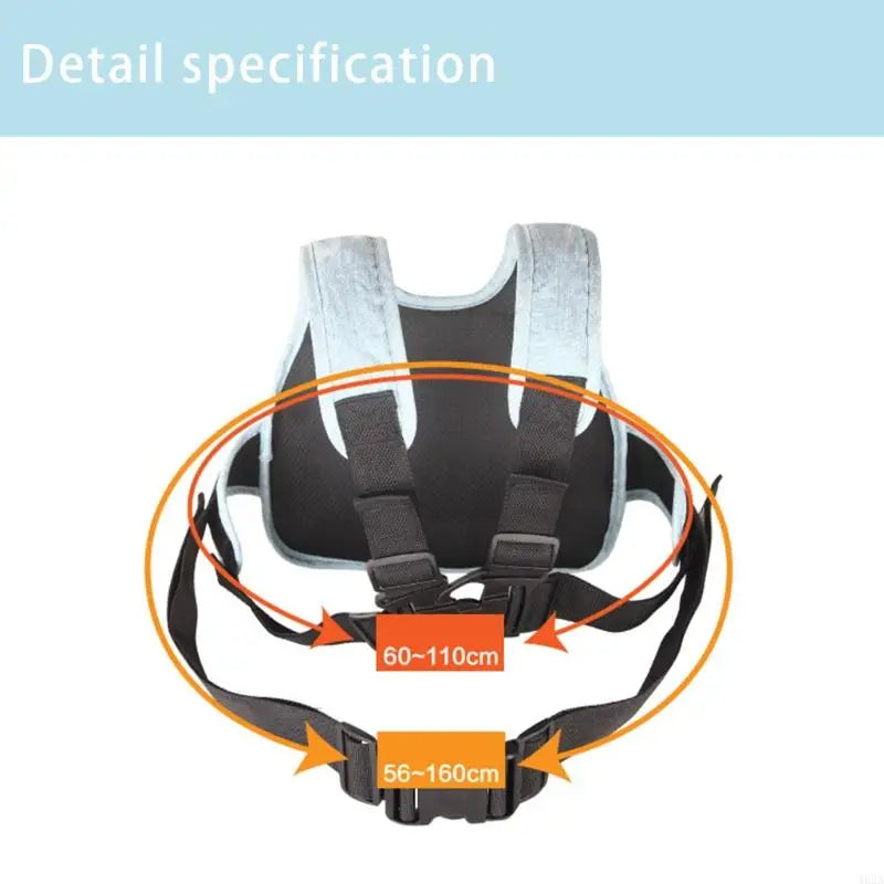 Universal Children's Motorcycle Safety Belt, Waist and Shoulder Belt with Storage Pocket