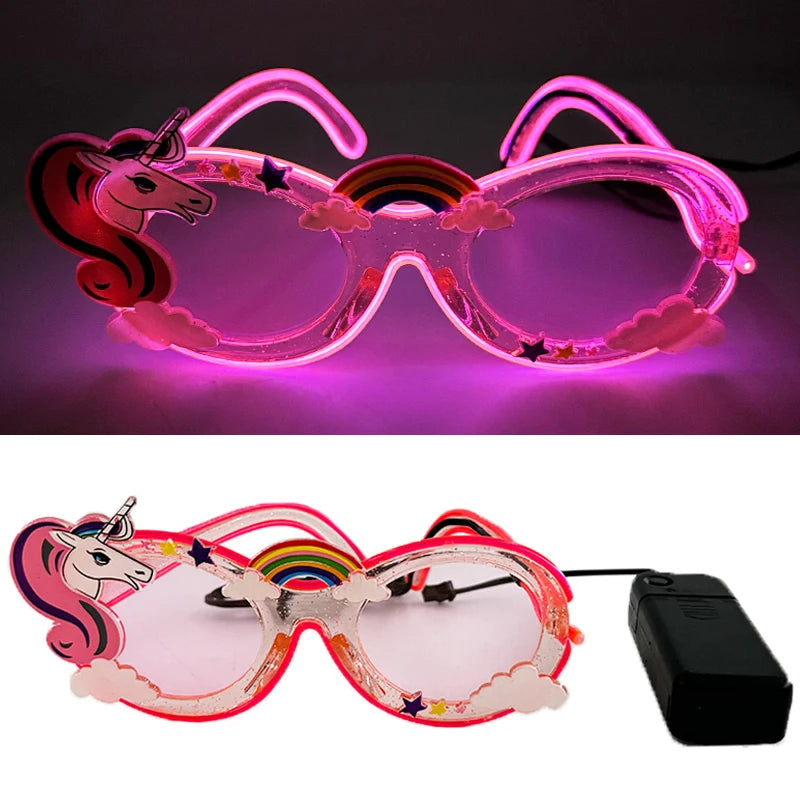 Glowing Party Glasses, Festival Sunglasses, Lighting Glow Glasses