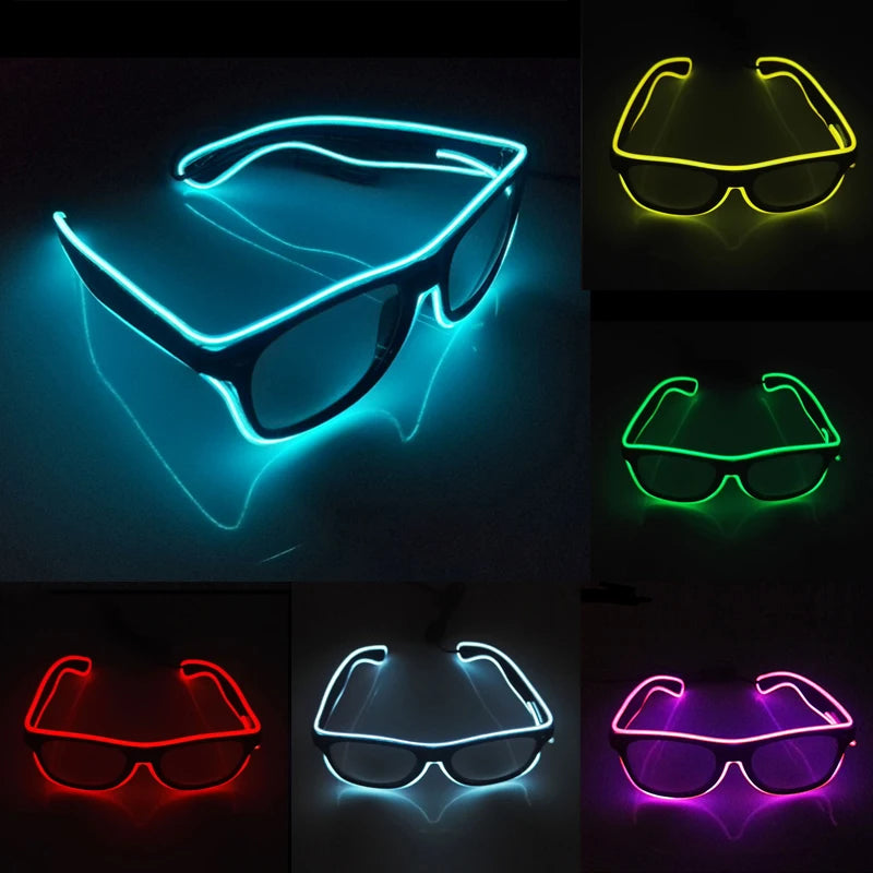 Glowing Party Glasses, Festival Sunglasses, Lighting Glow Glasses