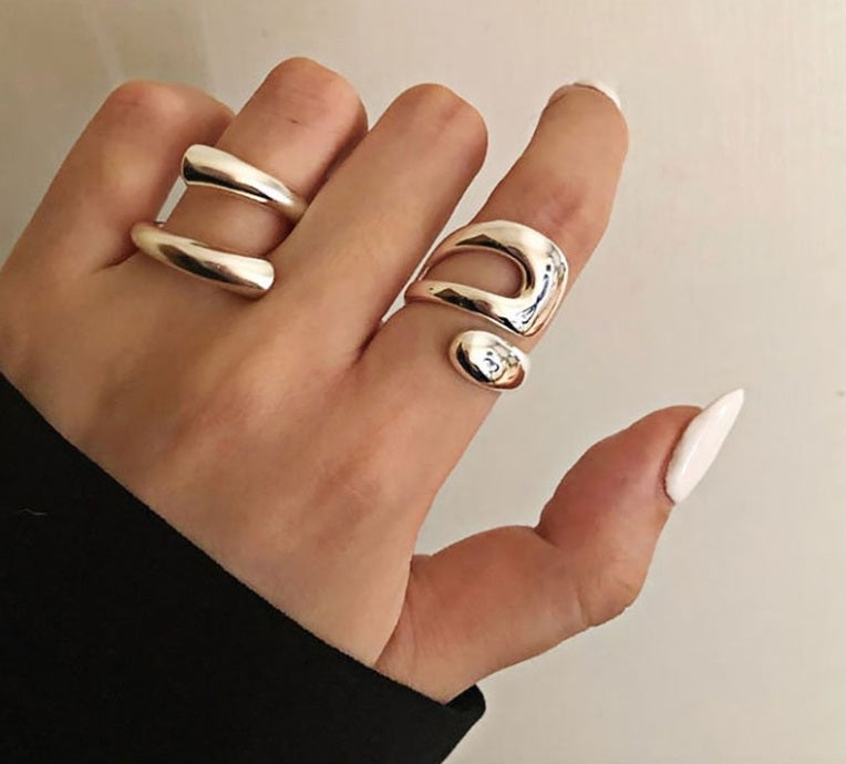 Sculptured Ring for Women, 925 Sterling Silver