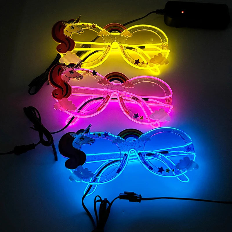 Glowing Party Glasses, Festival Sunglasses, Lighting Glow Glasses