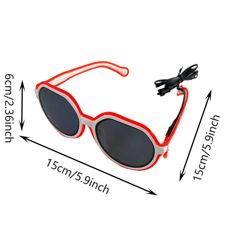 Glowing Party Glasses, Festival Sunglasses, Lighting Glow Glasses
