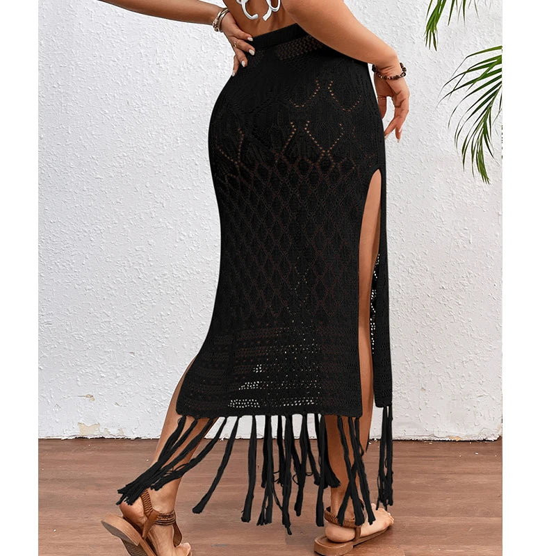 Women's Knitted Texture Sarong Skirt