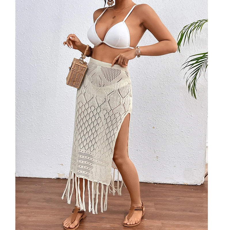 Women's Knitted Texture Sarong Skirt