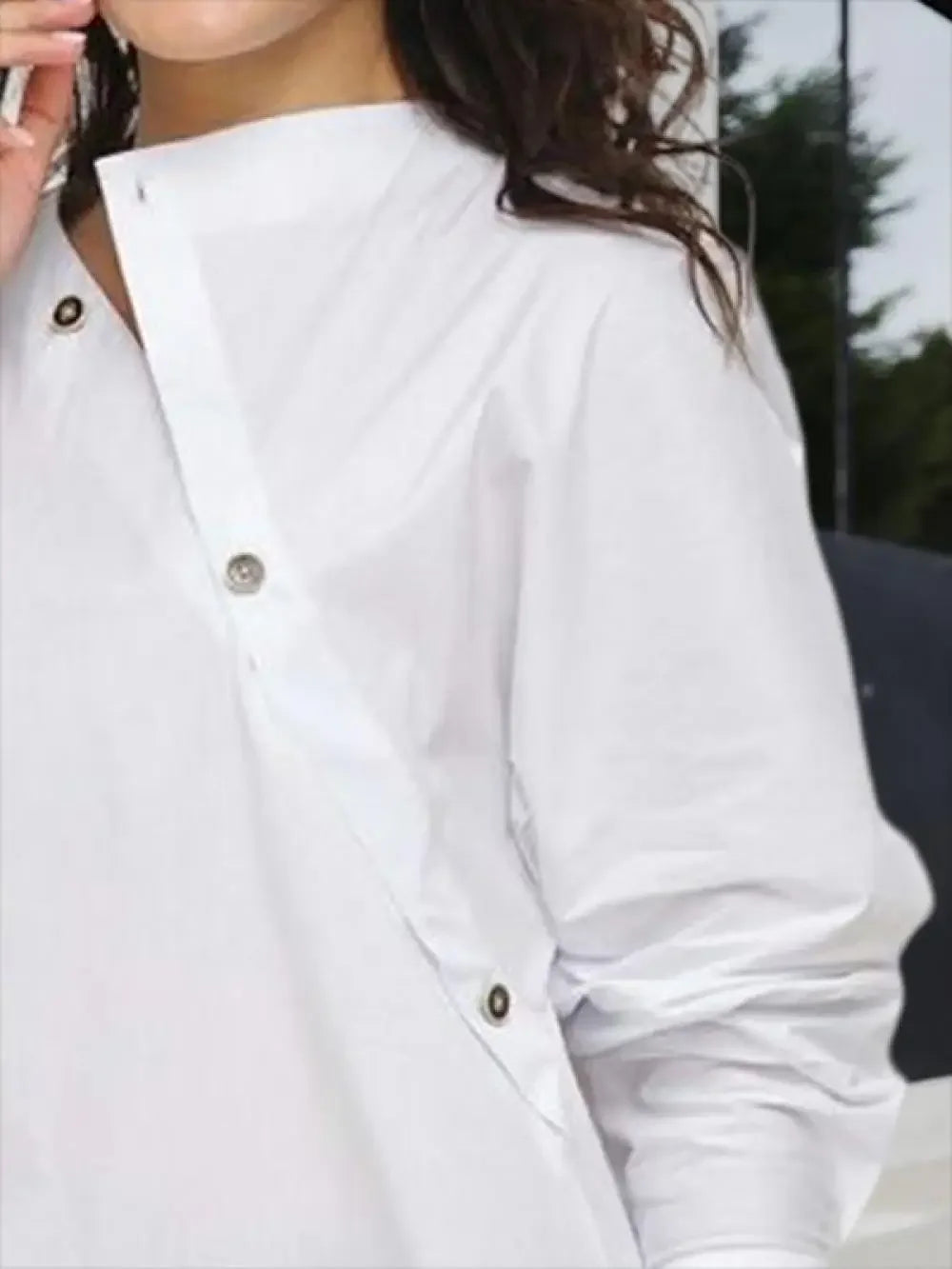 Avant Garde Asymmetric Split-Front Women's Blouse