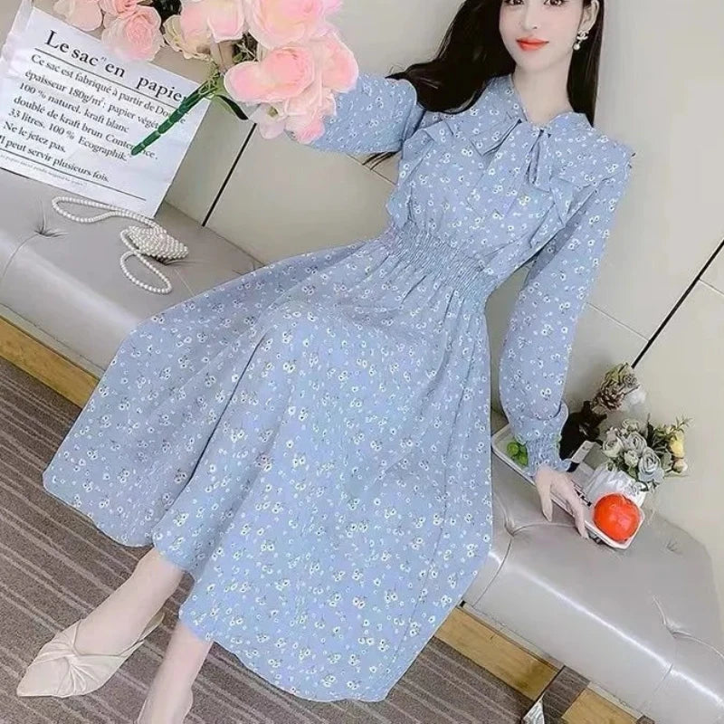 Vireous Floral Midi Dress, Vintage Design