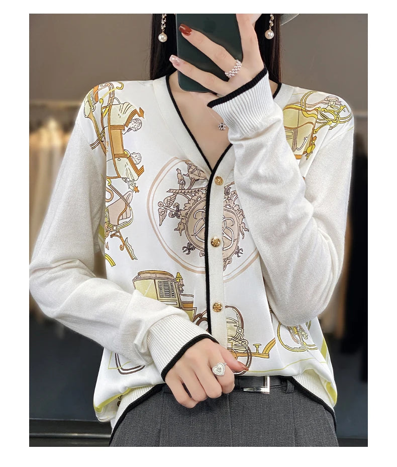 Equestrian Design Women's Lightweight Cardigan, Spring and Summer Collection