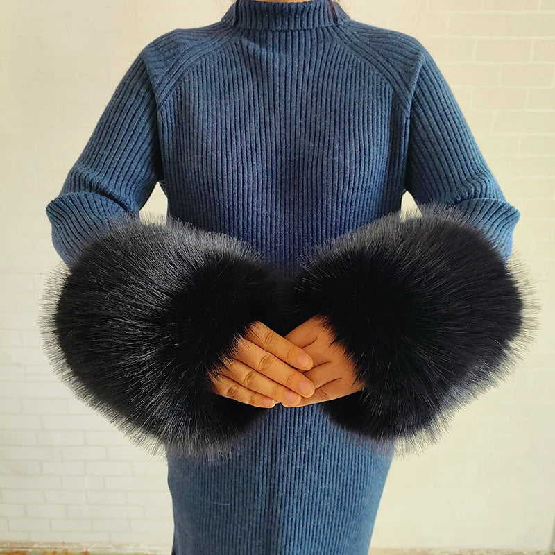 Winter Faux Fur Collar and Cuffs Set, Shawl and Accessories