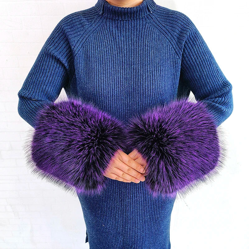 Winter Faux Fur Collar and Cuffs Set, Shawl and Accessories