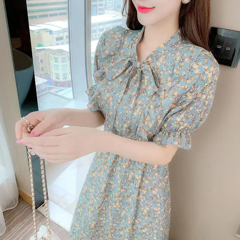 Vireous Floral Midi Dress, Vintage Design