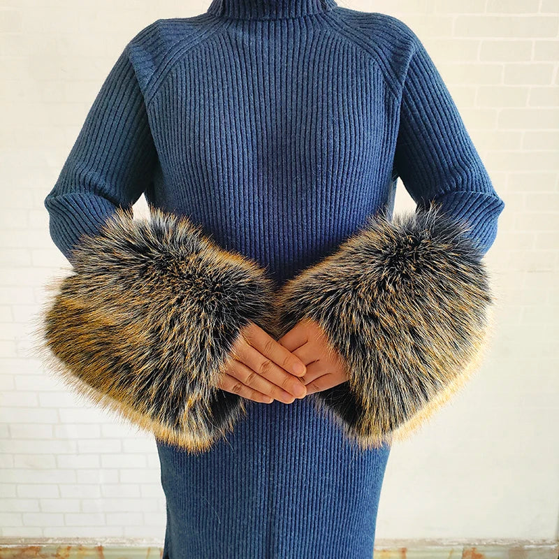 Winter Faux Fur Collar and Cuffs Set, Shawl and Accessories