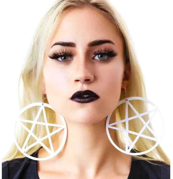 Acrylic Star Shape Earrings, Oversized Trendy Design