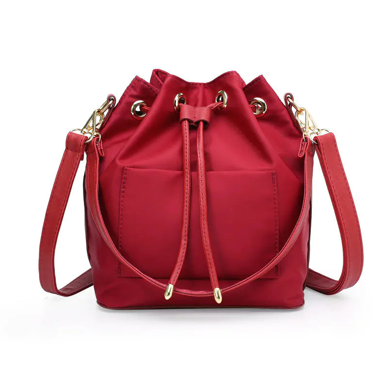 Women's Fashion Nylon Waterproof Bucket Bag, Multi Colours
