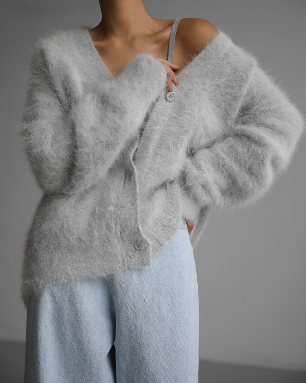 Vireous Loose Button Cardigan, Women's Fashion Soft Knit Sweater