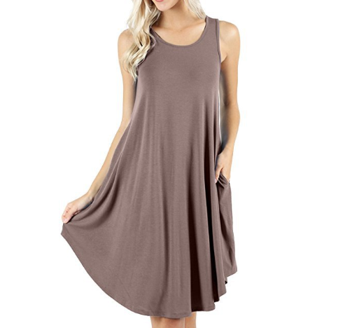Zenana Plus Size Curved Hemline Dress