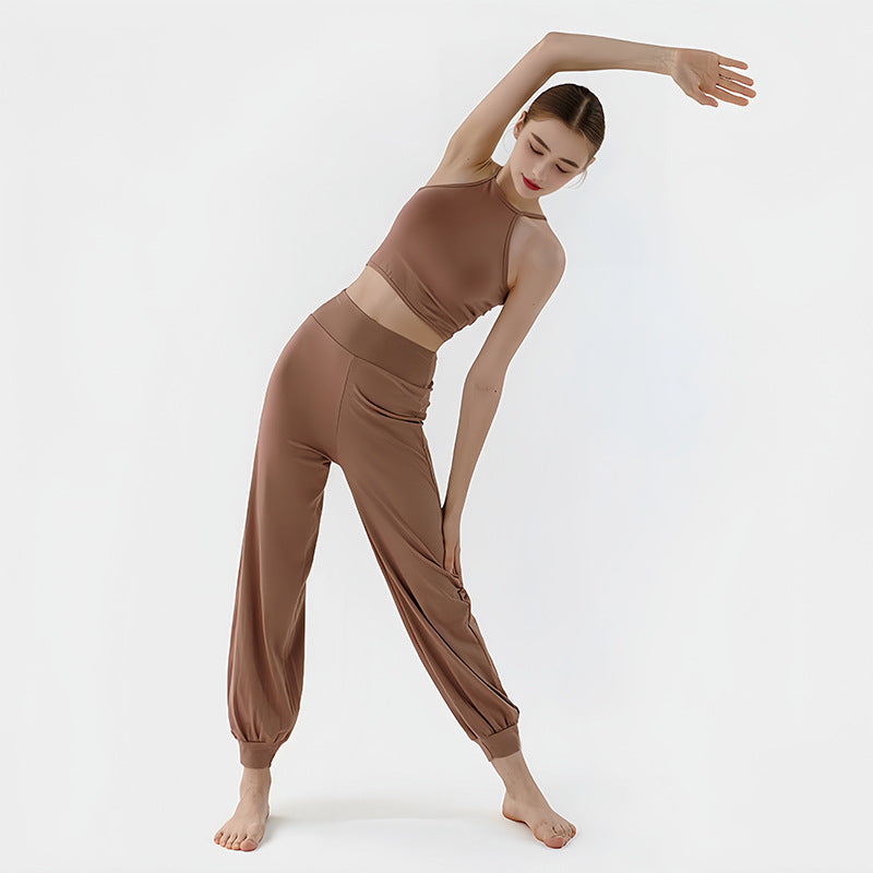 Workout Camisole Loose-Fit Casual Ankle-Banded Trouser Suit, Spring and Summer Collection