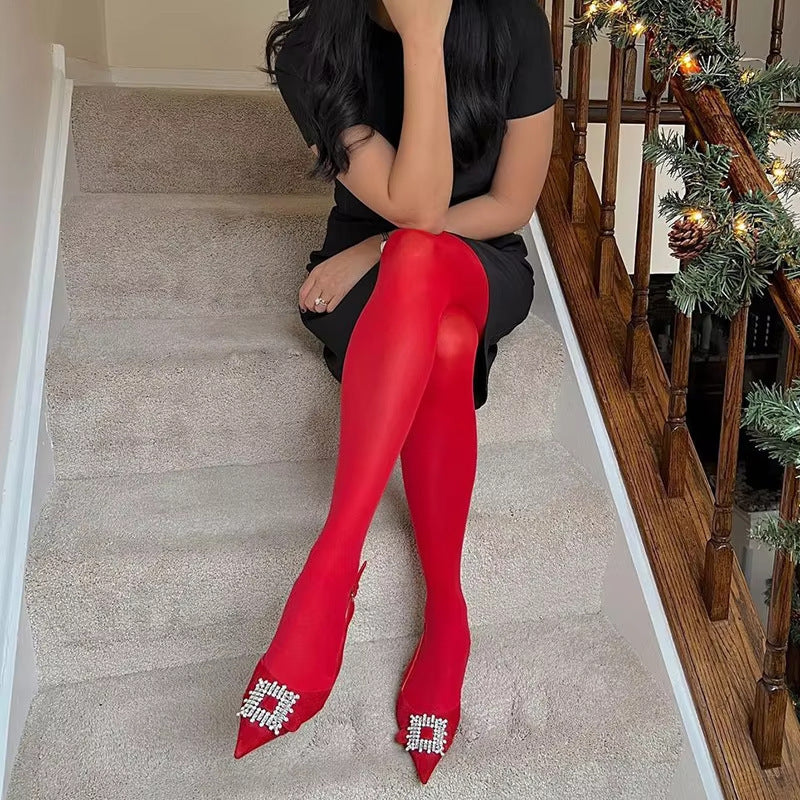 Valentine's Day Retro Red Tights Pantyhose