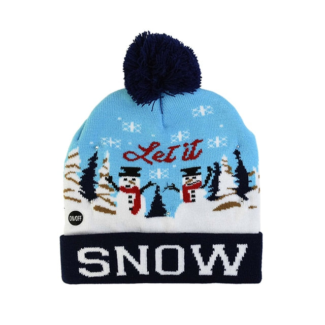 LED Christmas Bobble Hat