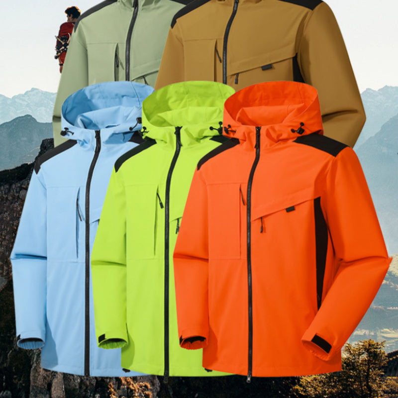 Vireous Waterproof Windproof Outdoor Shell Jacket Unisex, Candy Colours