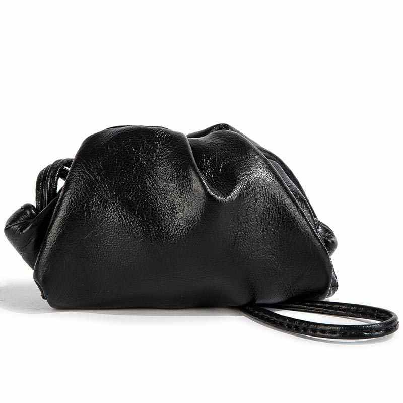 Cowhide Leather Earphone Cards Coin Purse, Mini Handbag