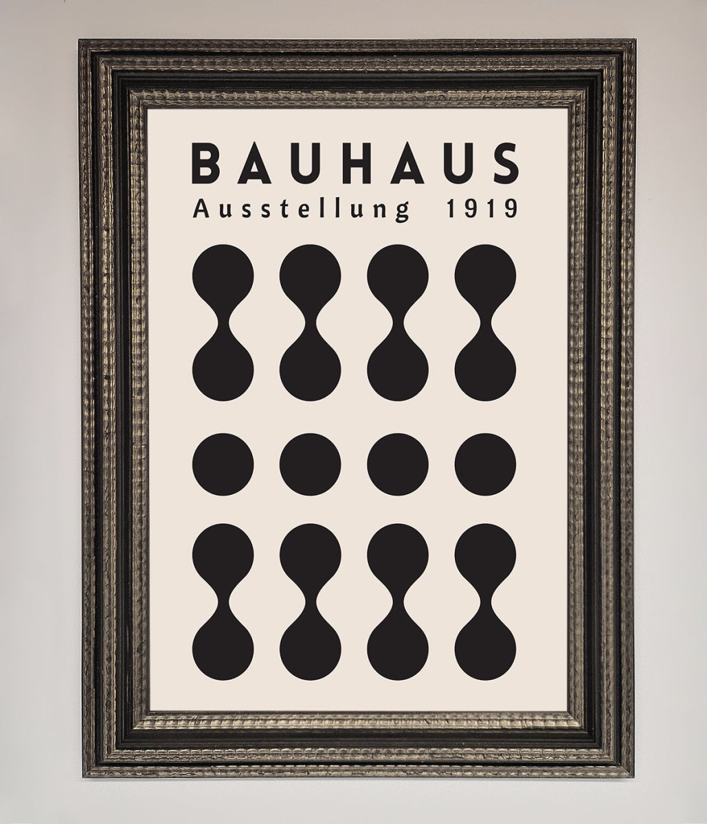 Bauhaus Black 1919 Framed Wall Art