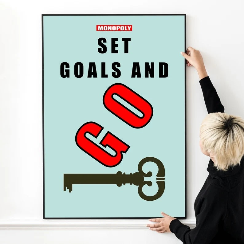 'No Risk No Reward' or 'Pay to Play' Art Gallery Living Room Decor, Monopoly Canvas Prints