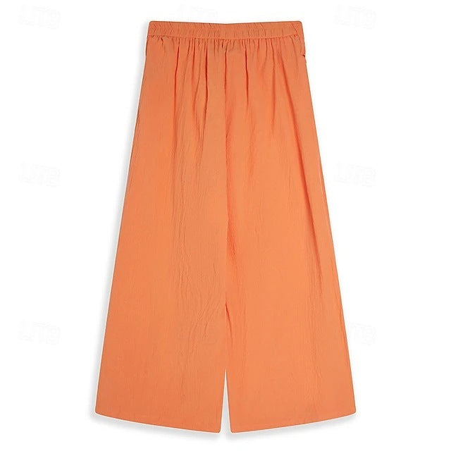 Unisex Linen Trousers, Summer Stretch Yoga Pants