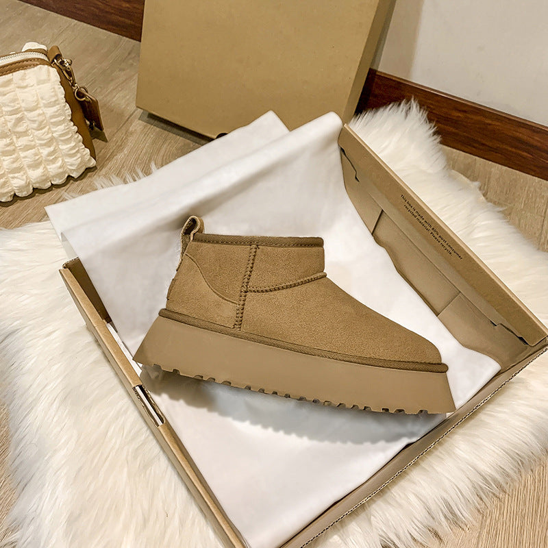 Plush Lined Snug Suede Ugg-Style Women's Boots