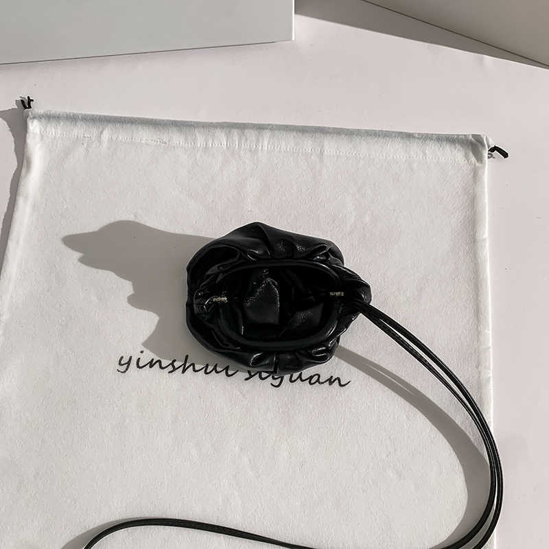 Cowhide Leather Earphone Cards Coin Purse, Mini Handbag