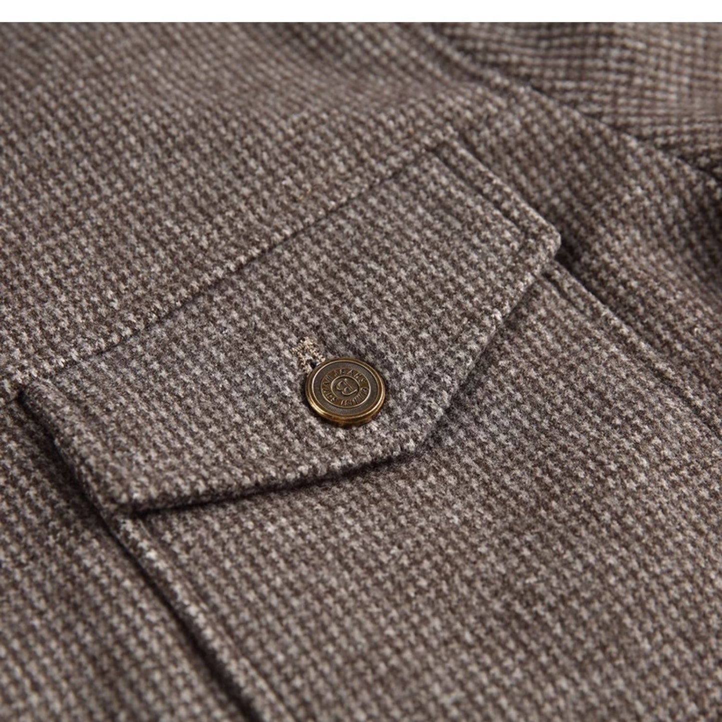 Vireous Men's Fashion Plaid Jacket with Slim Lapels