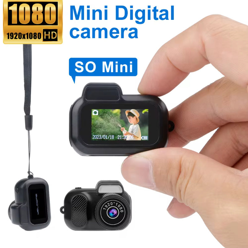 Retro Mini Camera with Screen, Indoor Home Outdoor 1080p HD Portable Tiny Camera, Video Support