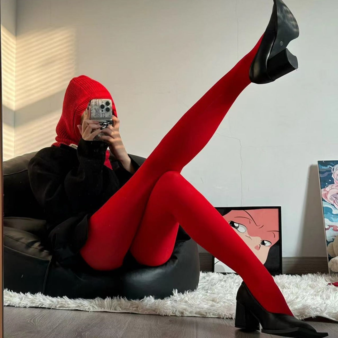 Medium-Thick Fashion Hot Matte Velvet Pantyhose, Multi Colours