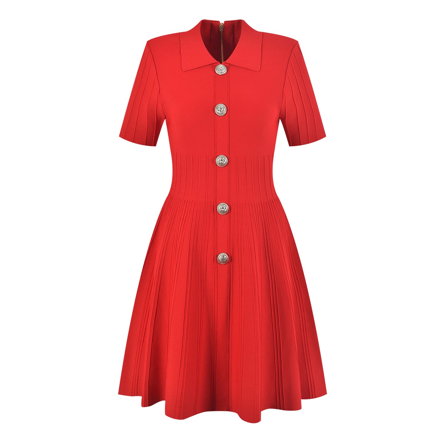Vireous Women's Polo Collar Short Dress, Multi Colours