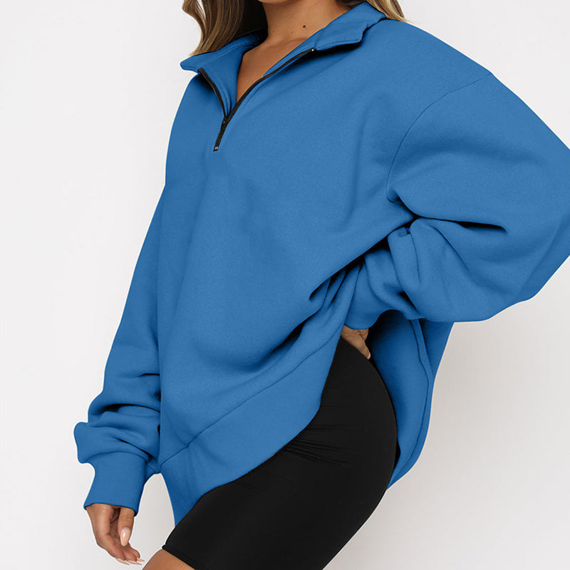 Vireous Turndown Collar Women's Sweatshirt, Multi Colours