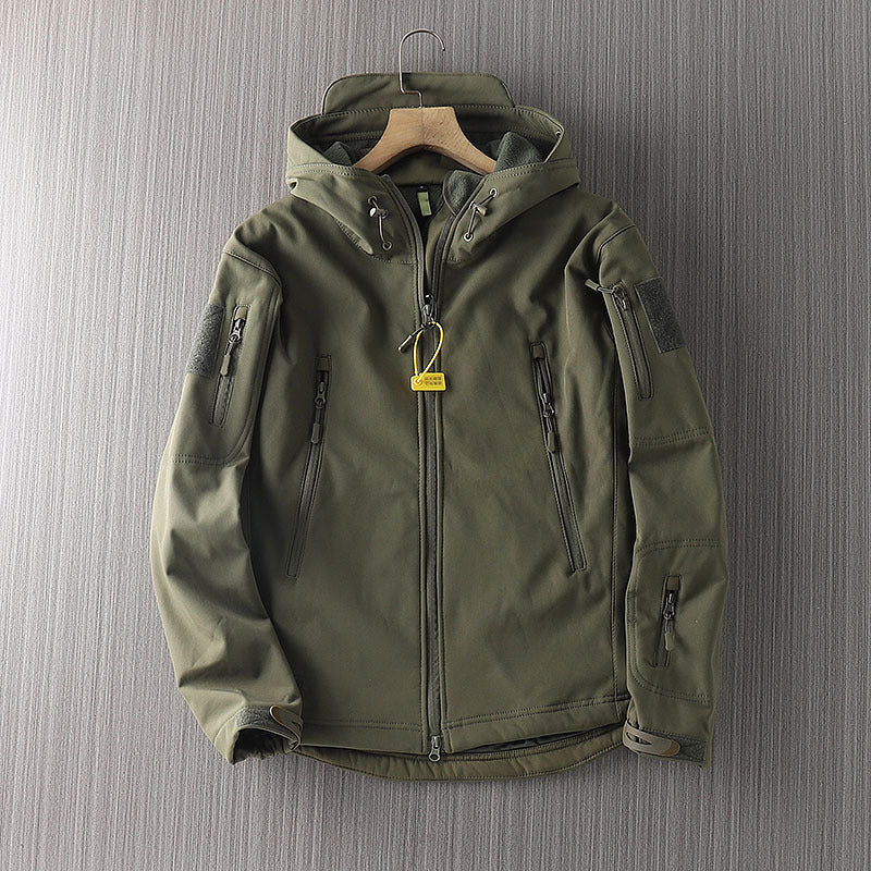 Fashion Waterproof Shell Jacket, Unisex Hooded Sport Activity Coat, Plus Sizes