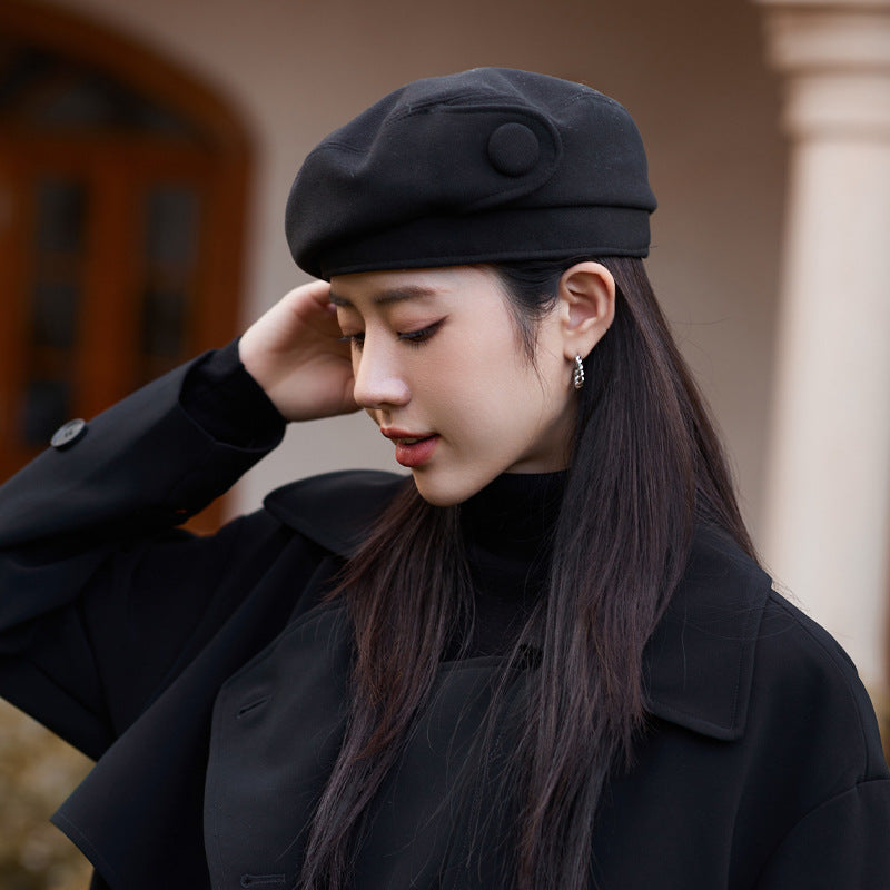 Women's Fashion Button Beret, Multi Colours