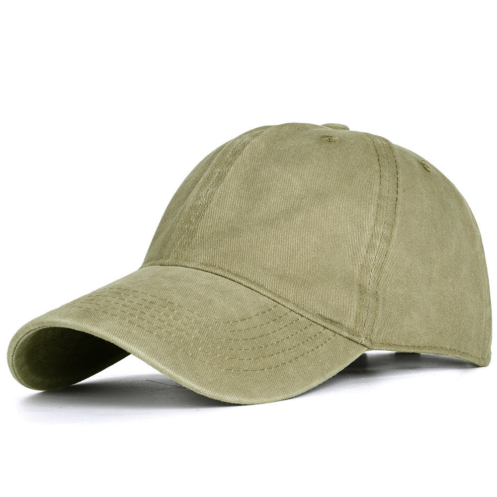 Washed Distressed-Look Simple Baseball Cap Unisex, Multi Colours