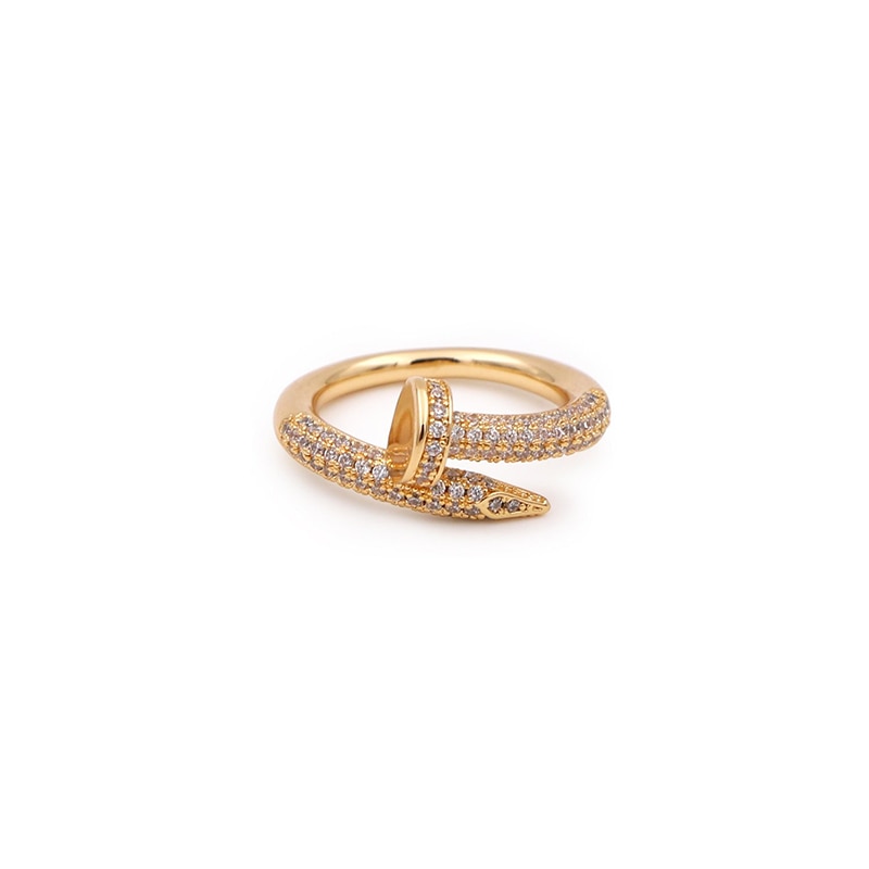 Zirconia Studded Classic Ring, Tension Fit