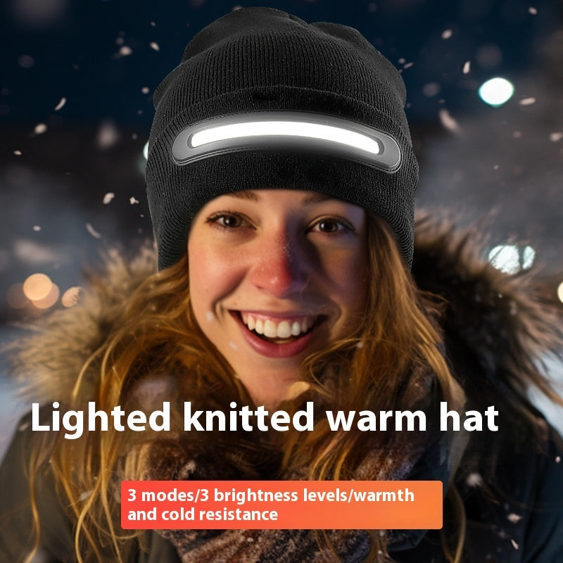Outdoor Wearables, Sports Strong Light-Up LED Woollen Hat