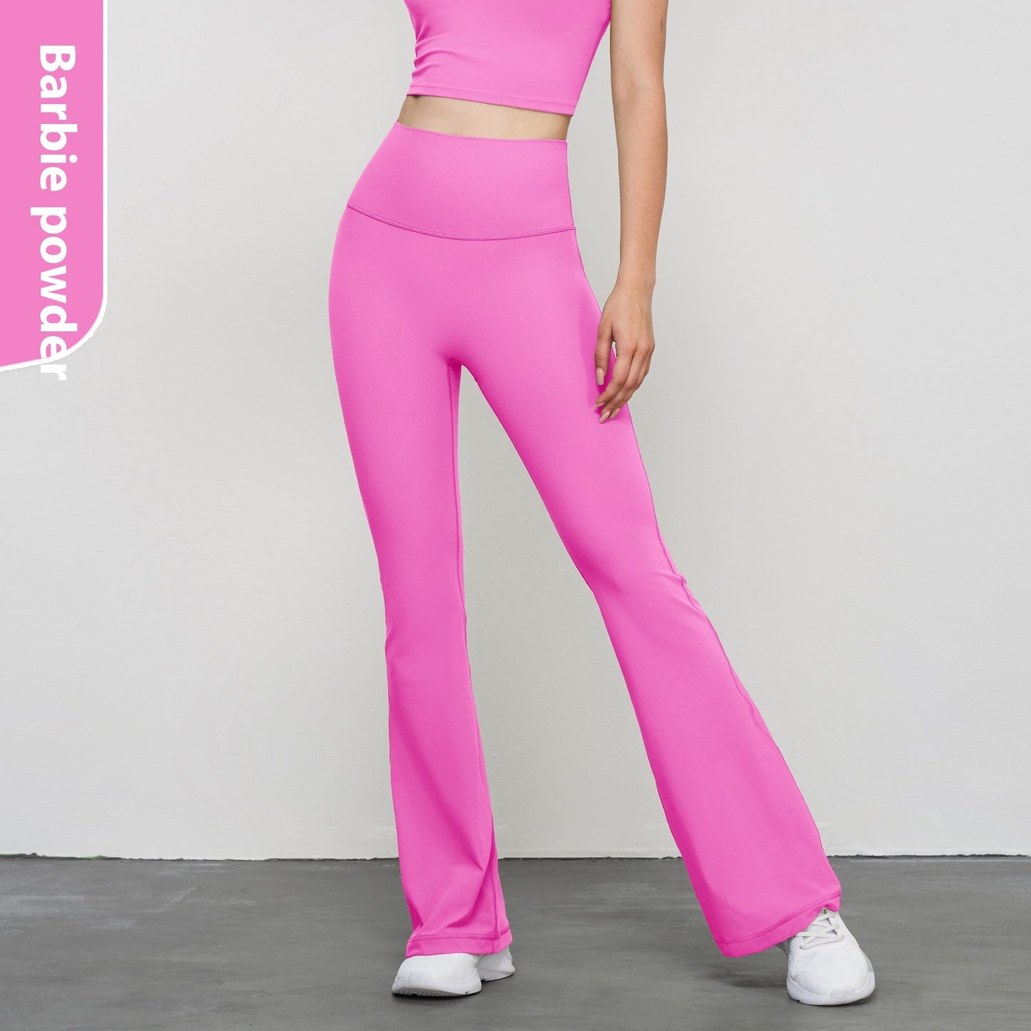 Nude-Feel Wide-Leg Skinny Yoga Pants, High-Waist Sports Leggings