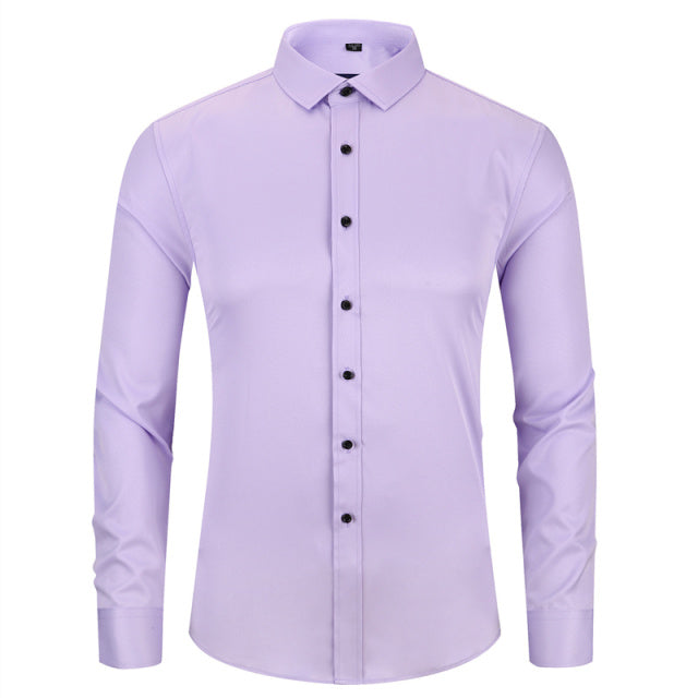 Anti-Wrinkle Men's Long Sleeve Business Shirt