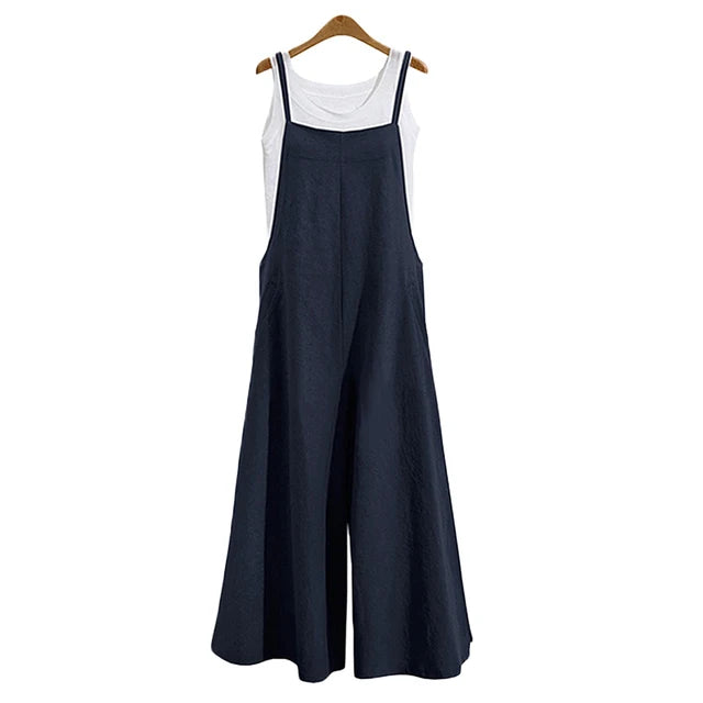 Fashion Style Women's Wide-Leg Dungarees