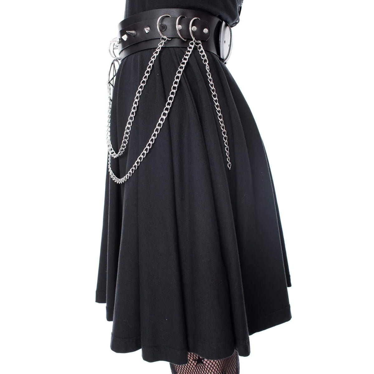 Heartless Hellbound Chain and Faux Leather Belt